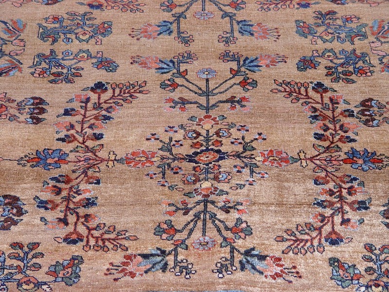 Rare Antique Bijarr Hand Knotted Wool Kurdish Camel Hair Oriental Rug 9' x 12' gallery