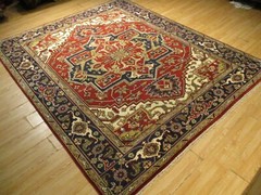 8×10 Amazing Serapi Lovely Design Vegetable-Dye Handmade-knotted Wool Rug 585828
