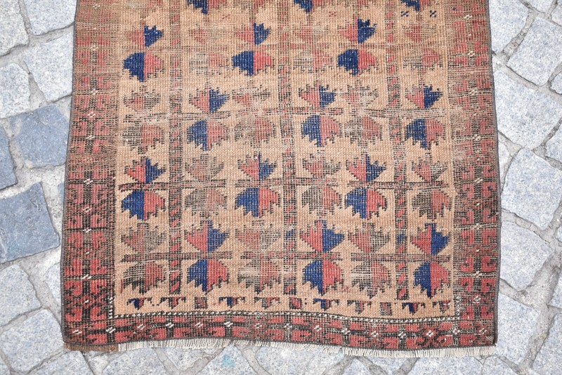 Fabulous Antique Camel Wool Tribal Rug 27'' x 50'' Collector's Item Tribal Rug gallery