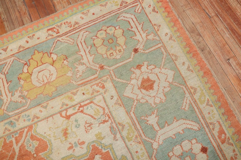Antique Gorgeous Turkish Oushak Ushak Rug Size 11''7''x15'6'' gallery