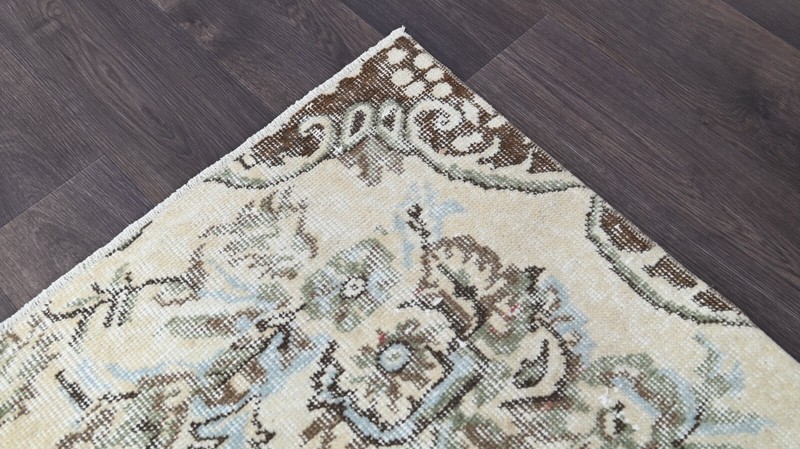 Oushak Turkish Vintage Rug 5x8 Kilim Rug Anatolian Handmade Boho Decor BEIGE gallery