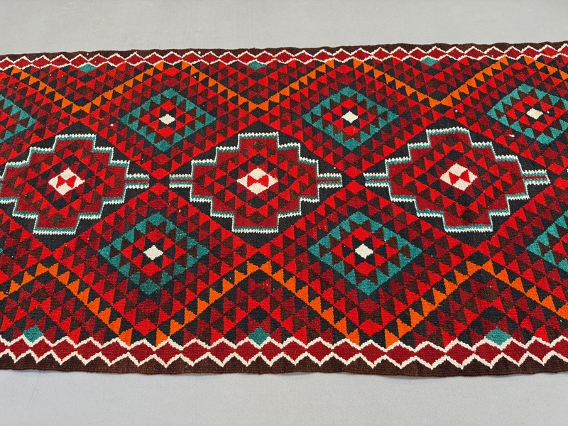 Turkish Kilim Runner 330x100 cm, Vintage Kelim Rug, Flat weave 2512 gallery