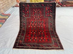 3’2 x 4’3 ft Vintage Afghan Hand Knotted Prayer Rug Soft Pile Tribal Accent Rug