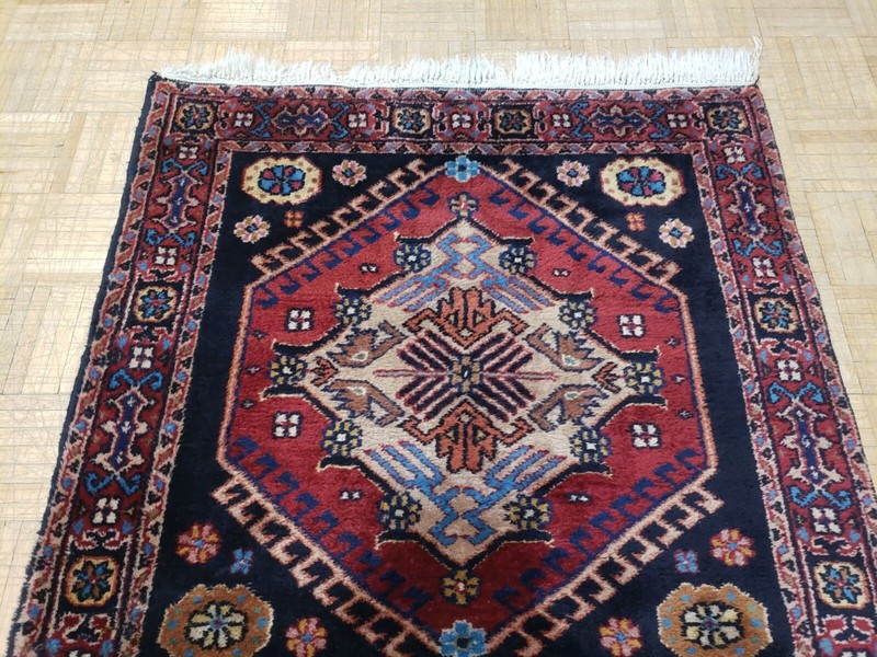3x5 TURKISH KAZAK KARAJEH VINTAGE AUTHENTIC HAND WOVEN 100% WOOL ORIENTAL RUG gallery