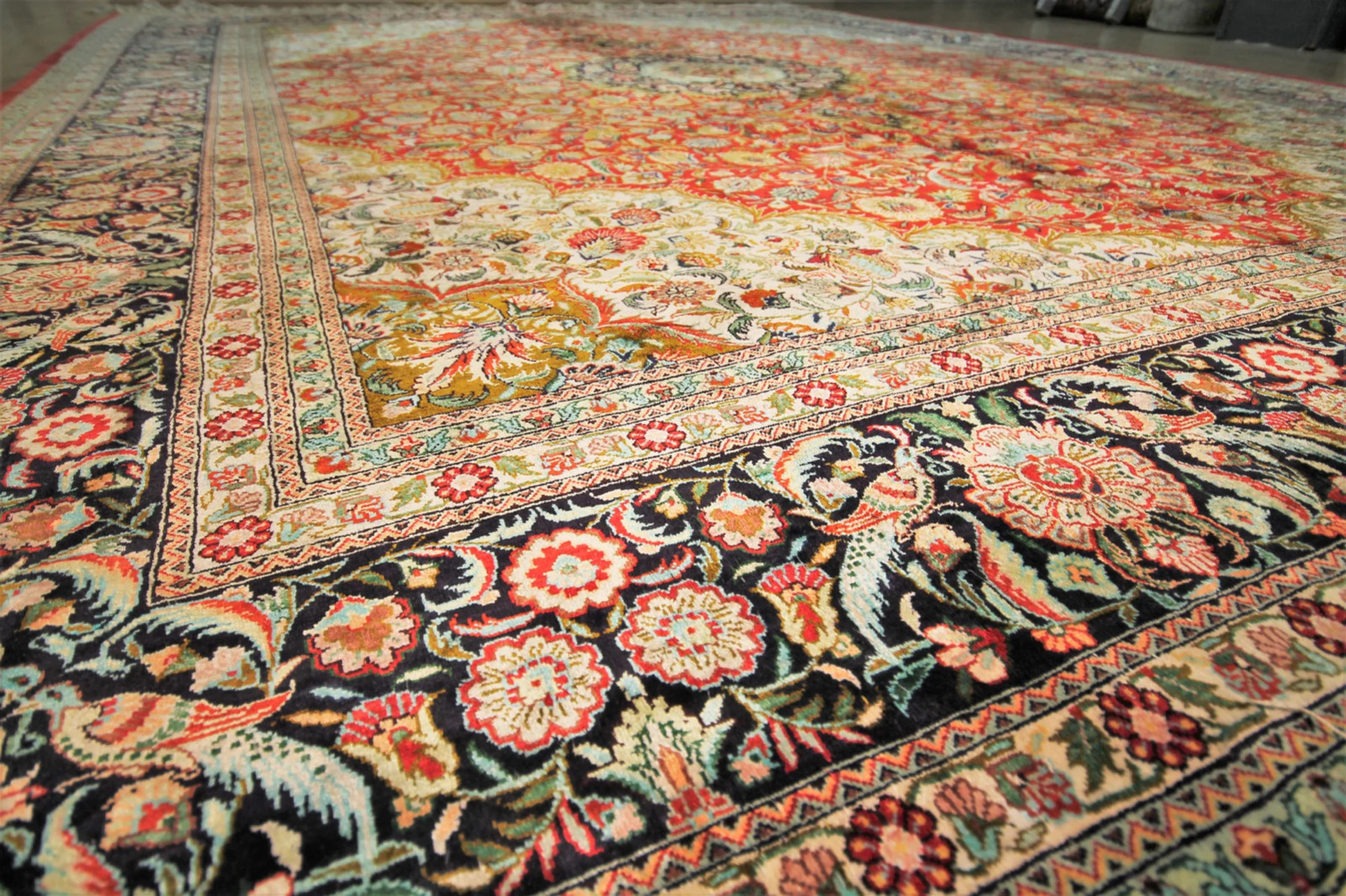 Stunning 100% Silk on Silk Very Fine Kash"an 8x10 Rug gallery