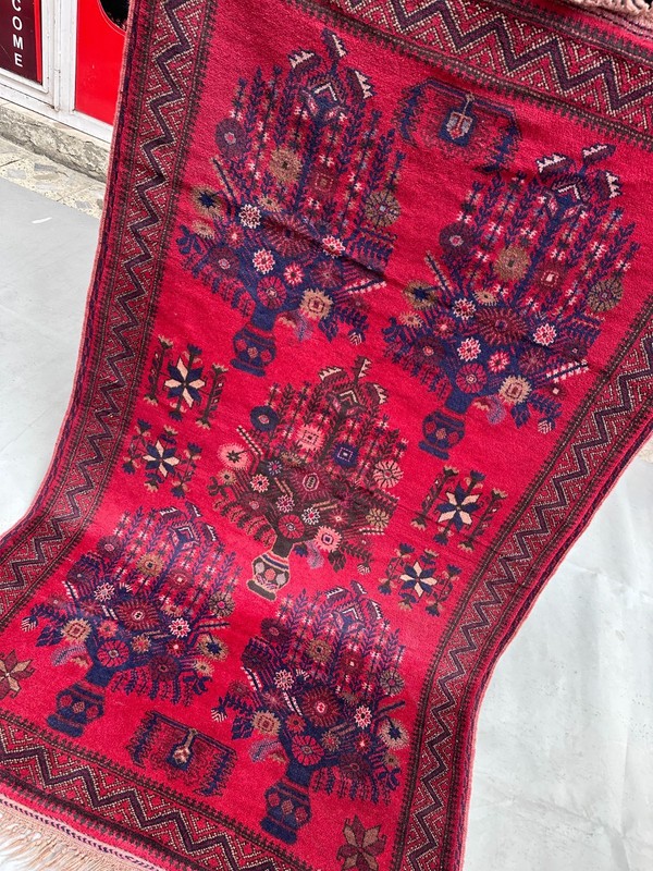 6 X 3'7 ft Vintage Guldan Natural Vegetable Dye Tribal Belouch Nomad Carpet gallery
