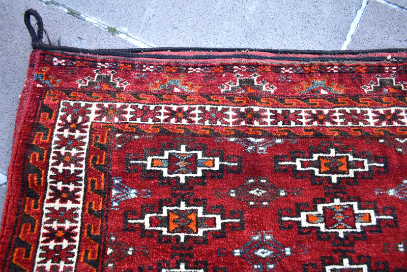 Fabulous Antique Tribal Rug 48'' x 29'' Turkoman Yomud Camel Bag Chuval Wool Rug gallery