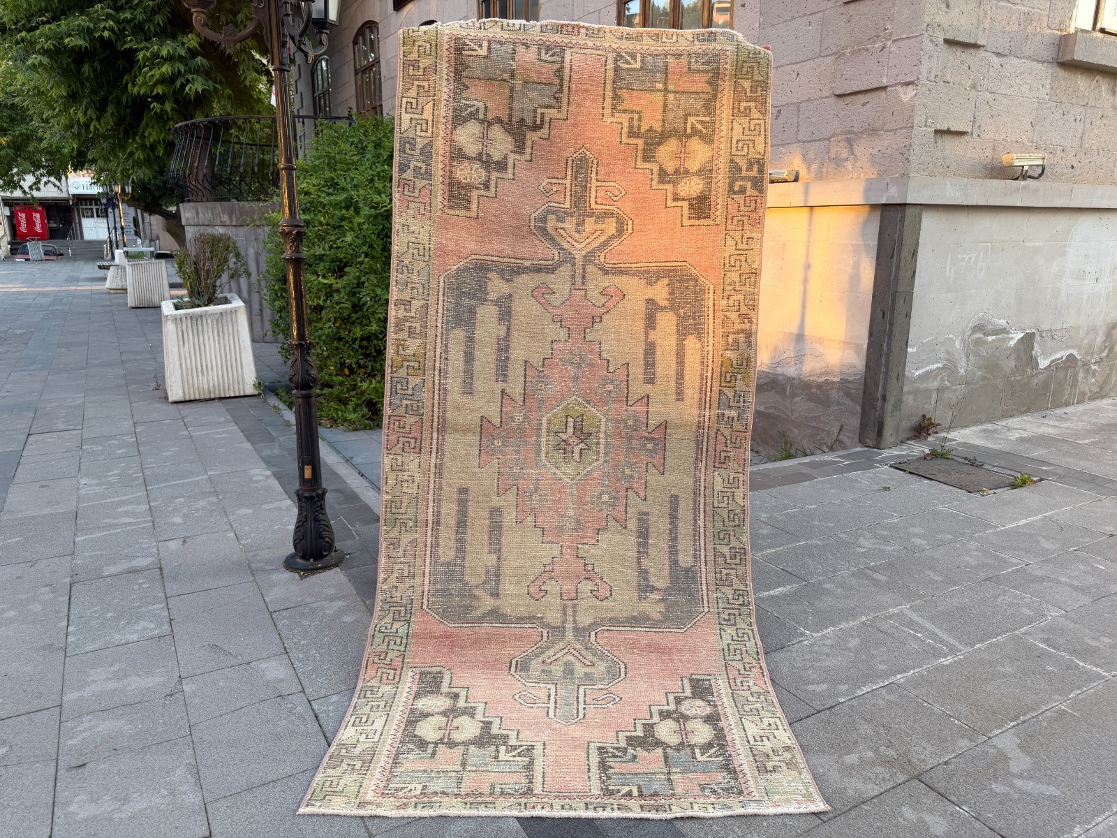 Vintage Turkish Rug 4x8.9 Ft Tribal Wool Area Rug Handmade Anatolian gallery