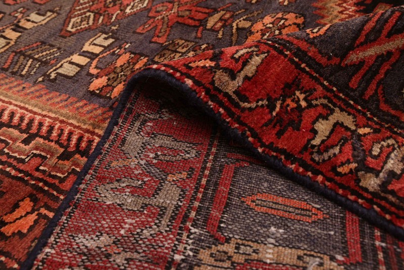 Vintage 4'5" x 8'11" Traditional Hand Knotted Vegetable Dye Wool Area Rug gallery