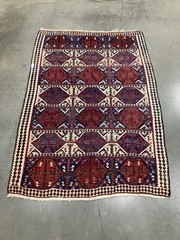 Vintage Anatolian Turkish Kilim Rug Wool 4’x6’ Handwoven Excellent Van Hakarri