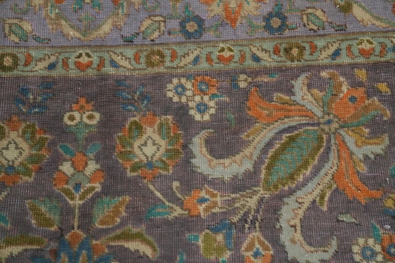 Vintage Purple Floral Traditional Style All-Over Pattern Rug 4x6 ft Hand-knotted gallery