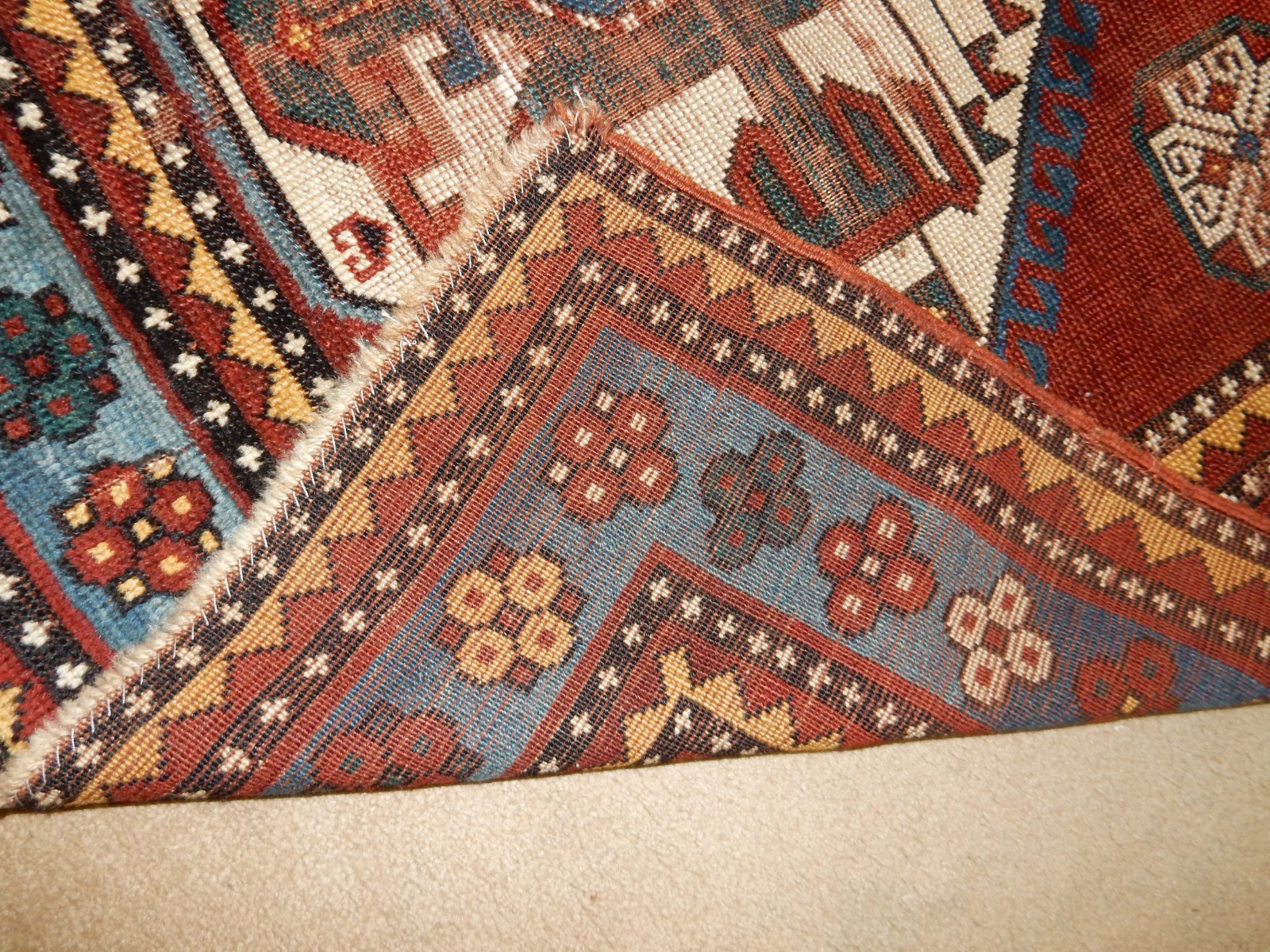 ANTIQUE KAZAK RUG KUBA SHIRVAN ORIENTAL RUG CARPET HERIZ SERAPI #1 gallery