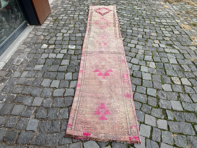Wool rug, Bohemian rugs, Runner rug, Handmade rug, Turkish rug | 2,0 x 10,3 ft gallery
