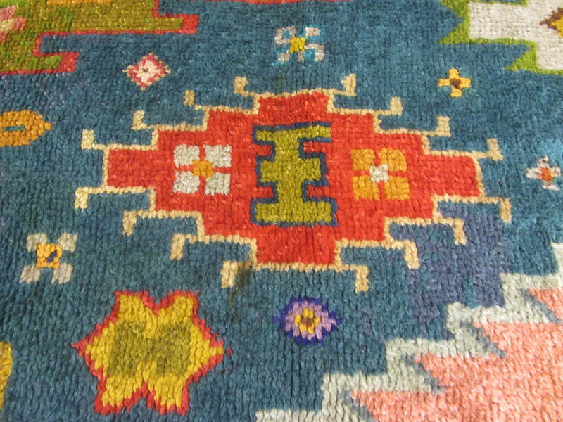 Vintage Scandinavian Rya Rug Wool Pile Sampler Mid Century Design 32" x 51" Rare gallery