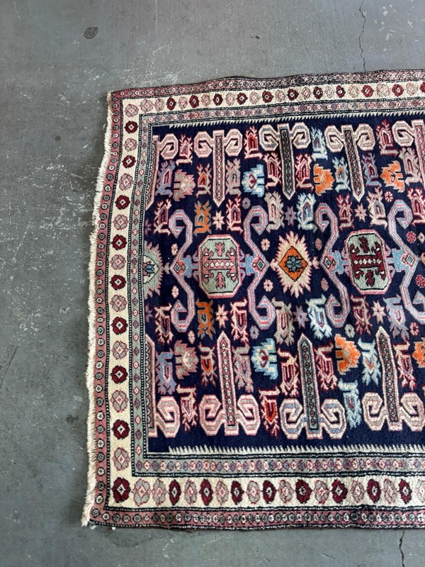 ANTIQUE CAUCASIAN KAZAK TRIBAL WOOL RUG HANDWOVEN RUNNER gallery