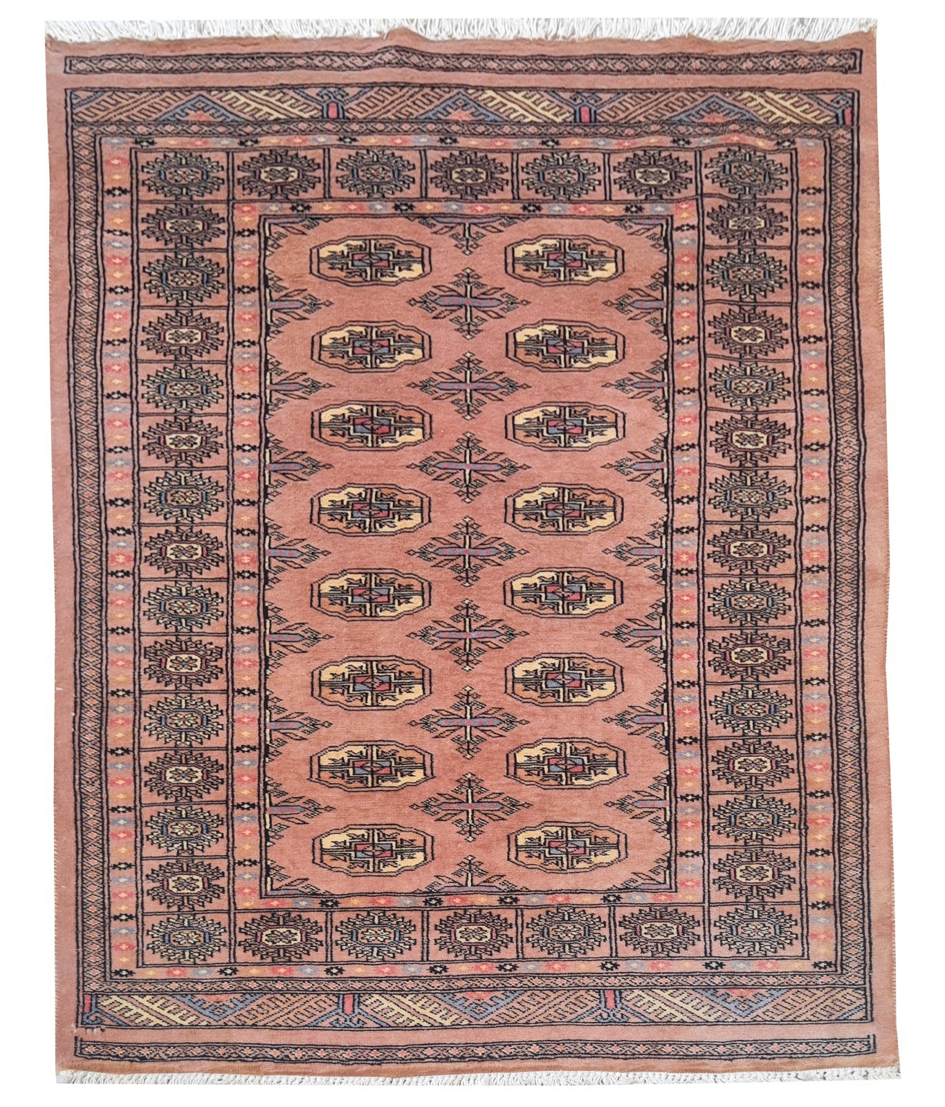 Amazing Hand Knotted Vintage Pakistani Bokhara jhaldar Wool Area Rug 5 x 3 Ft gallery