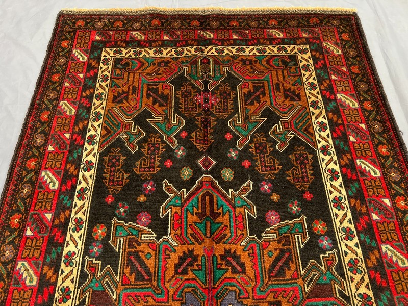 3'6x6'6 ft Vintage Afghan Tribal Hand Knotted Wool Area Rug gallery