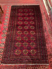 Vintage Afghan Gorgeous Tribal Natural Vegetable Dye Morey Bukhara Turkoman Rug