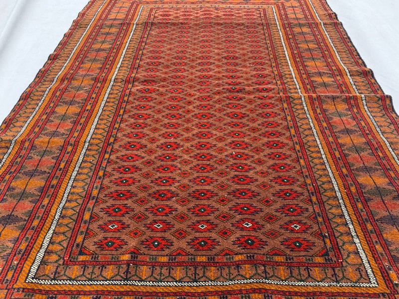 4x6 ft Fine Afghan Hand Knotted Vintage Area Rug Tribal Baluchi Geometric Carpet gallery