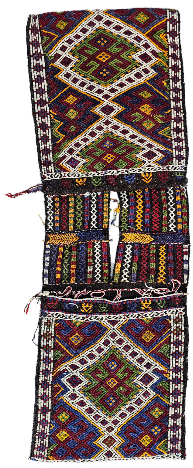 Nomad rug, Baho rug kilim, chuval rug, saddlebag rug, old bag, colorful item gallery