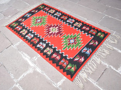 Vintage Monastery Rug 39” x 66” Flat Woven Monastery Rug Fine Quality Area Rug
