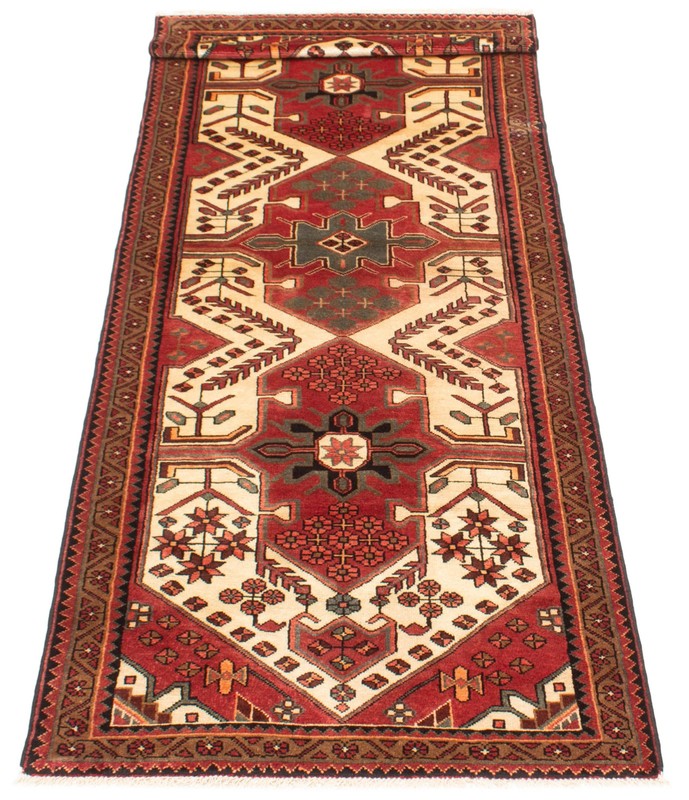 3'5" x 9'7" Vintage Hand-knotted Runner Rug Traditional Oriental Wool Carpet gallery