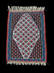 COLORFUL HANDMADE VINTAGE SENNEH SILK KILIM 1’11X2’7