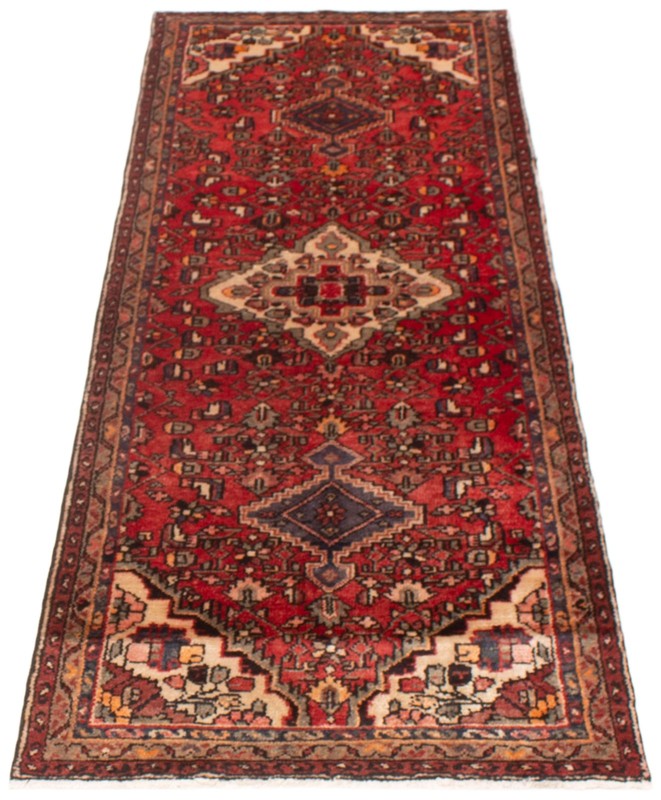 3'3" x 9'4" Vintage Hand-knotted Runner Rug Traditional Oriental Wool Carpet gallery