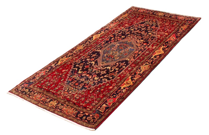 Vintage Traditional Hand-Knotted Area Rug 4'2" x 9'2" Oriental Wool Carpet gallery