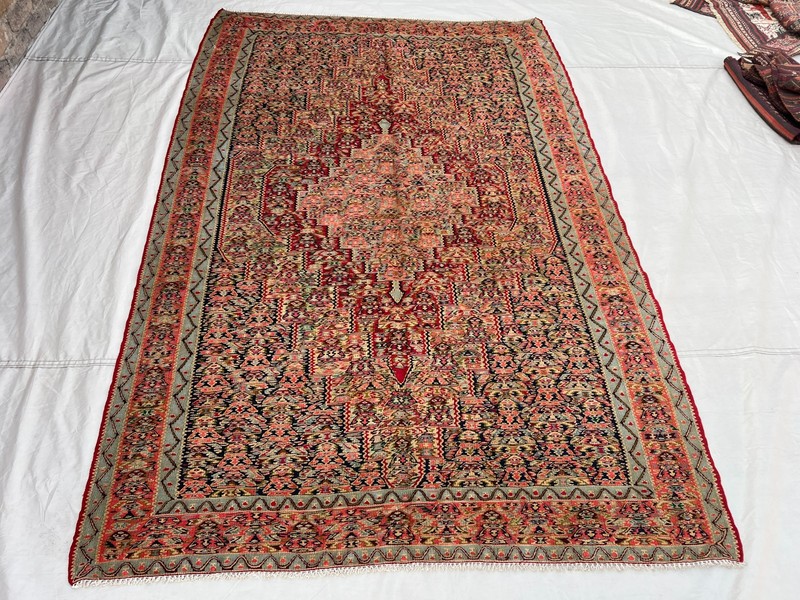 5 x 9 ft Stunning Vintage Super Fine Quality Senneh Knots Oriental Floral Kilim gallery