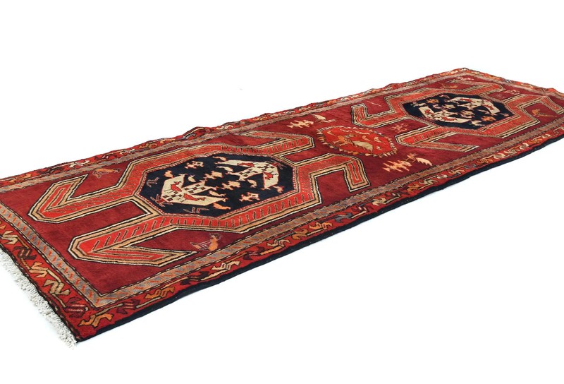 Handmade Pictorial Design Wool Oriental Runner Rug Hallway Carpet 3'6X10'5 ft gallery