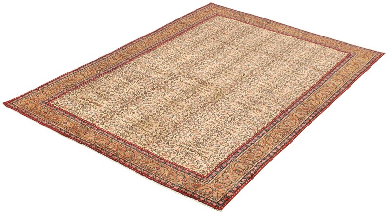 Vintage Hand-Knotted Area Rug 6'6" x 9'4" Traditional Oriental Wool Carpet gallery