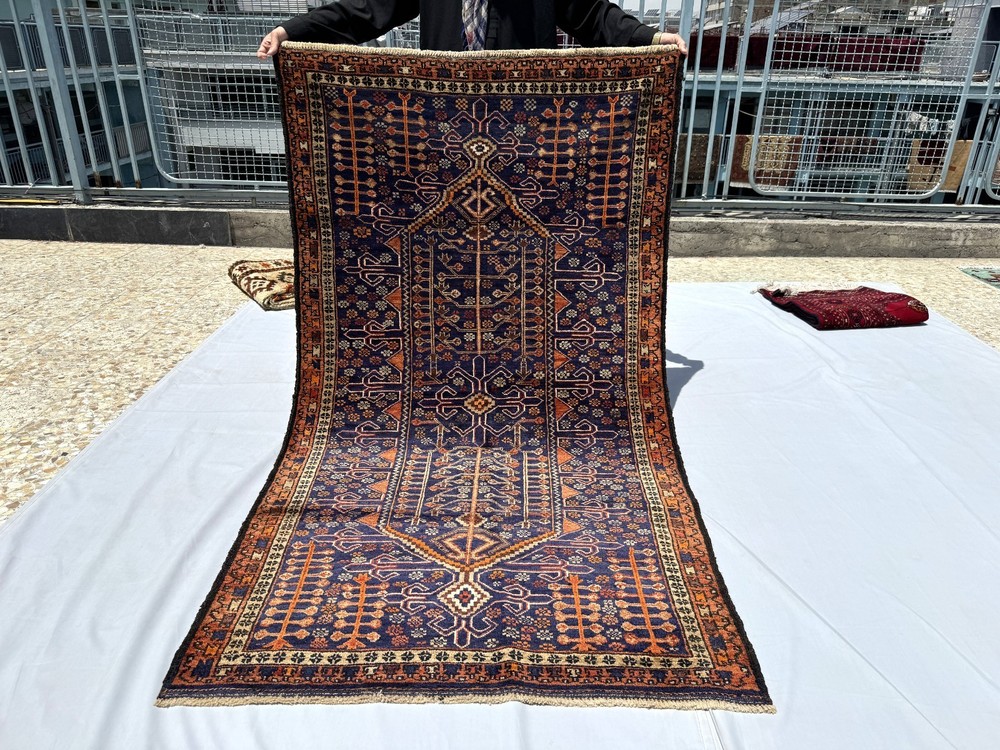 4x6 Ft Antique Afghan Hand Knotted Wool Rug Tribal Oriental Baluchi Area Carpet