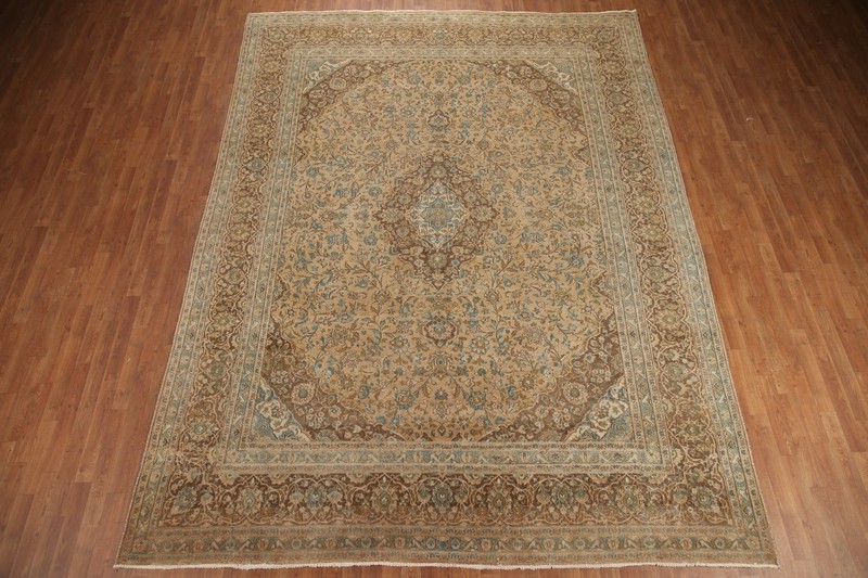 Floral Traditional Vintage Area Rug Hand-knotted 9x12 Wool Living Room Carpet gallery