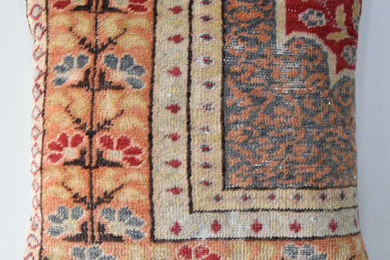 Turkish Pillow Cover Sofa Rug 16'' x 16'' Made of Antique Cushion Cover Carpet gallery