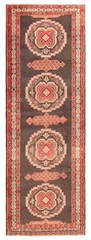 3’8″ x 10’6″ Vintage Hand-knotted Runner Rug Traditional Oriental Wool Carpet