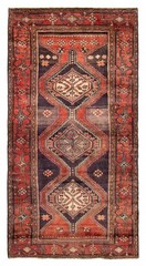 Vintage Hand-Knotted Area Rug 4’4″ x 8’4″ Traditional Oriental Wool Carpet