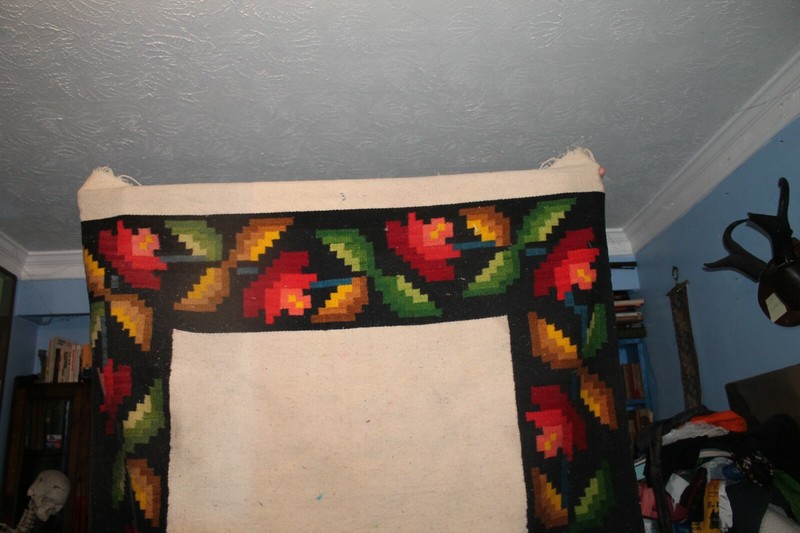 Antique Hand Woven Rug 78" x 42" Geometric Floral gallery