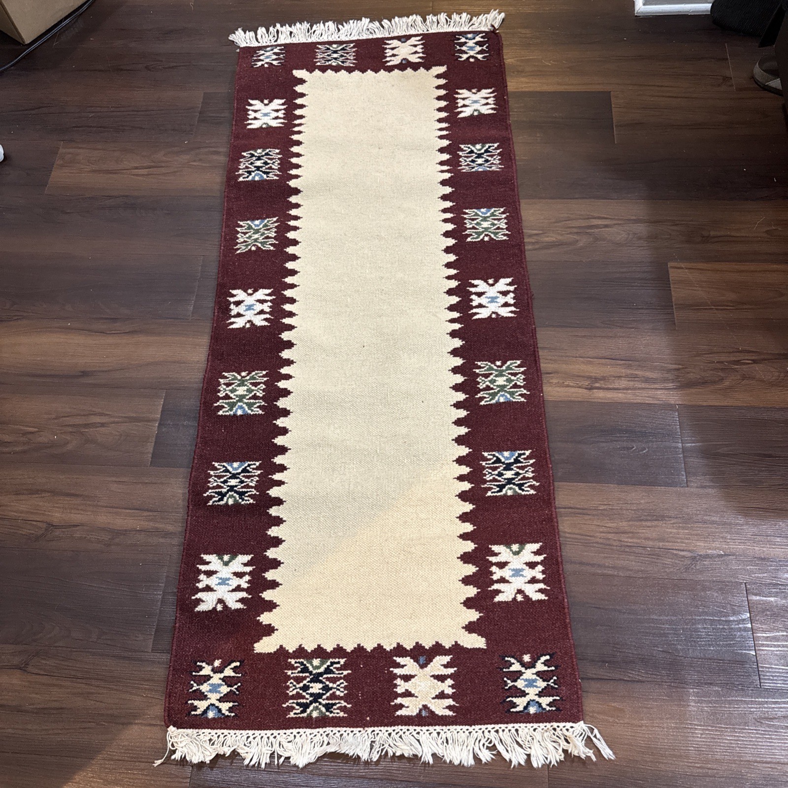 Unknown Handmade vintage kilim runner rug, Tribal rug runner 63 By 24 gallery