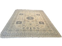 Genuine Hand Knotted Indo Oushak Heriz Geometric Area Rug Carpet 7’11”x9’10’’,61