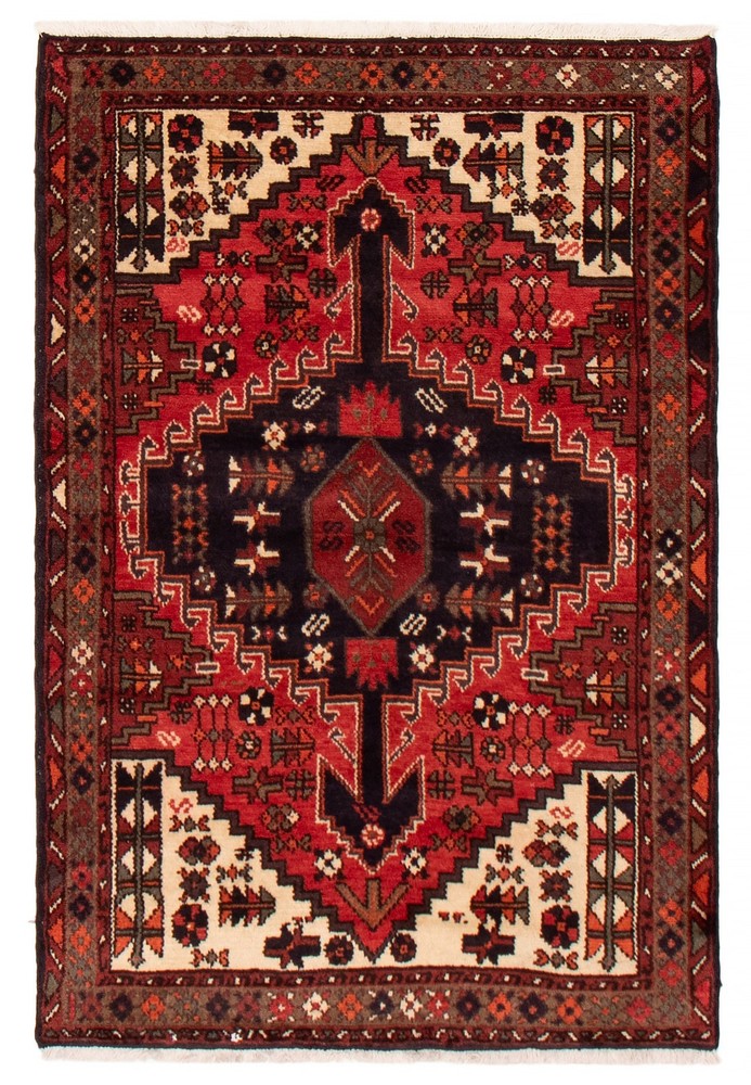 Traditional Vintage Hand-Knotted Area Rug 3'5" x 5'1" Oriental Wool Carpet