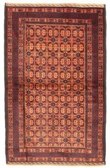 Vintage 4’3″ x 6’8″ Traditional Hand Knotted Vegetable Dye Wool Area Rug
