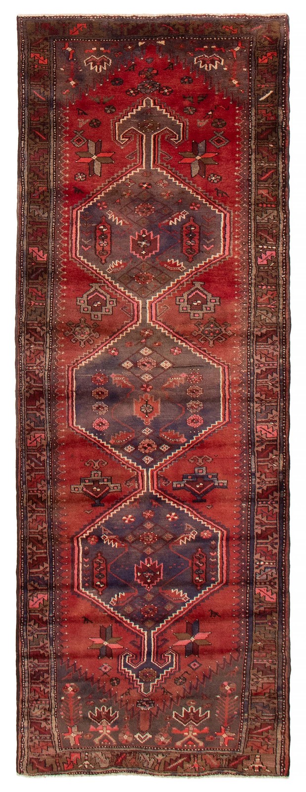 3'6" x 9'7" Vintage Hand-knotted Runner Rug Traditional Oriental Wool Carpet gallery