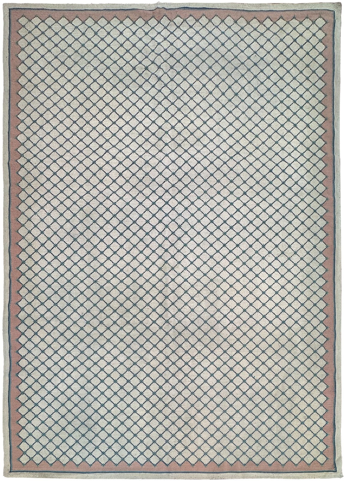 7X10 Portuguese Needlepoint Rug Flat-Woven Tapestry Edge Fraying 201cm x 305cm gallery