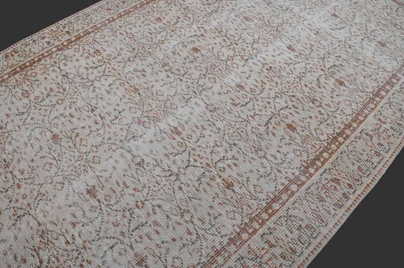 Vintage Turkish Oushak Rug, Beige 5x8 ft, Handmade Wool, Bohemian Anatolian gallery