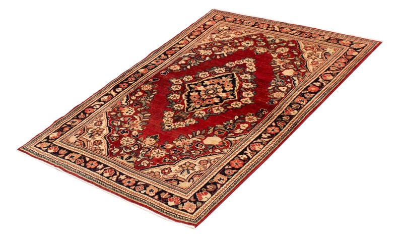 Vintage 4'3" x 6'7" Traditional Hand Knotted Vegetable Dye Wool Area Rug gallery