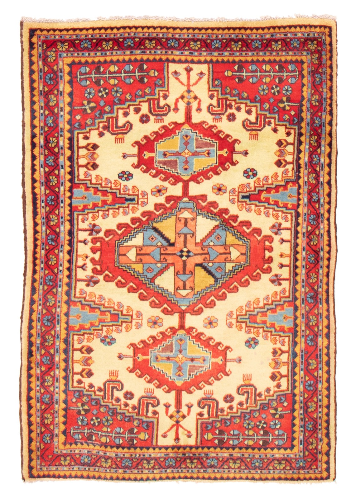 Traditional Vintage Hand-Knotted Area Rug 3'7" x 5'4" Oriental Wool Carpet gallery