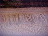 ORIENTAL RUG, RED WITH FLOWERS, 26" by 50", Vintage 1940s gallery