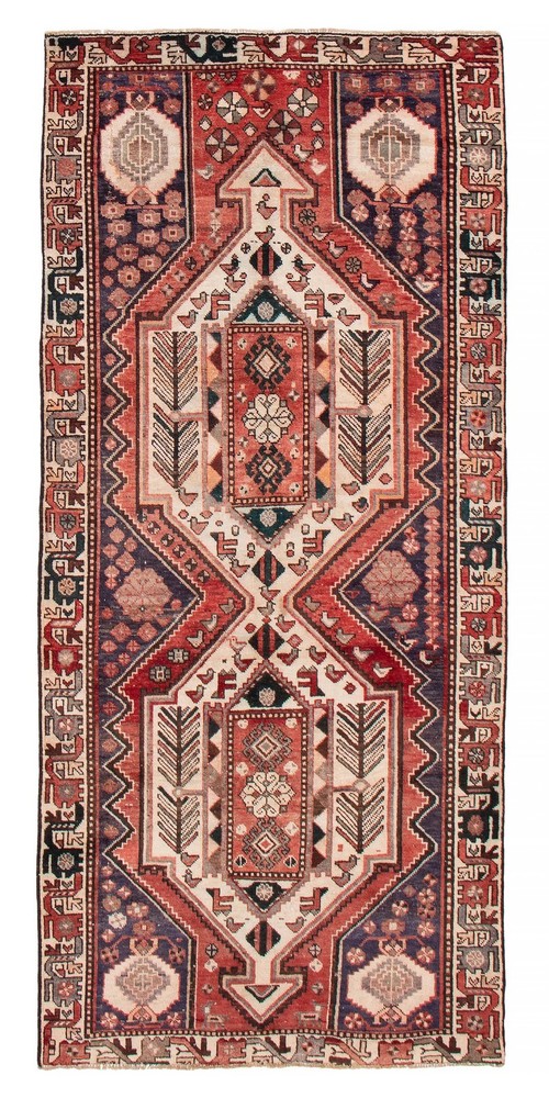 Vintage Traditional Hand-Knotted Area Rug 4'10" x 9'8" Oriental Wool Carpet