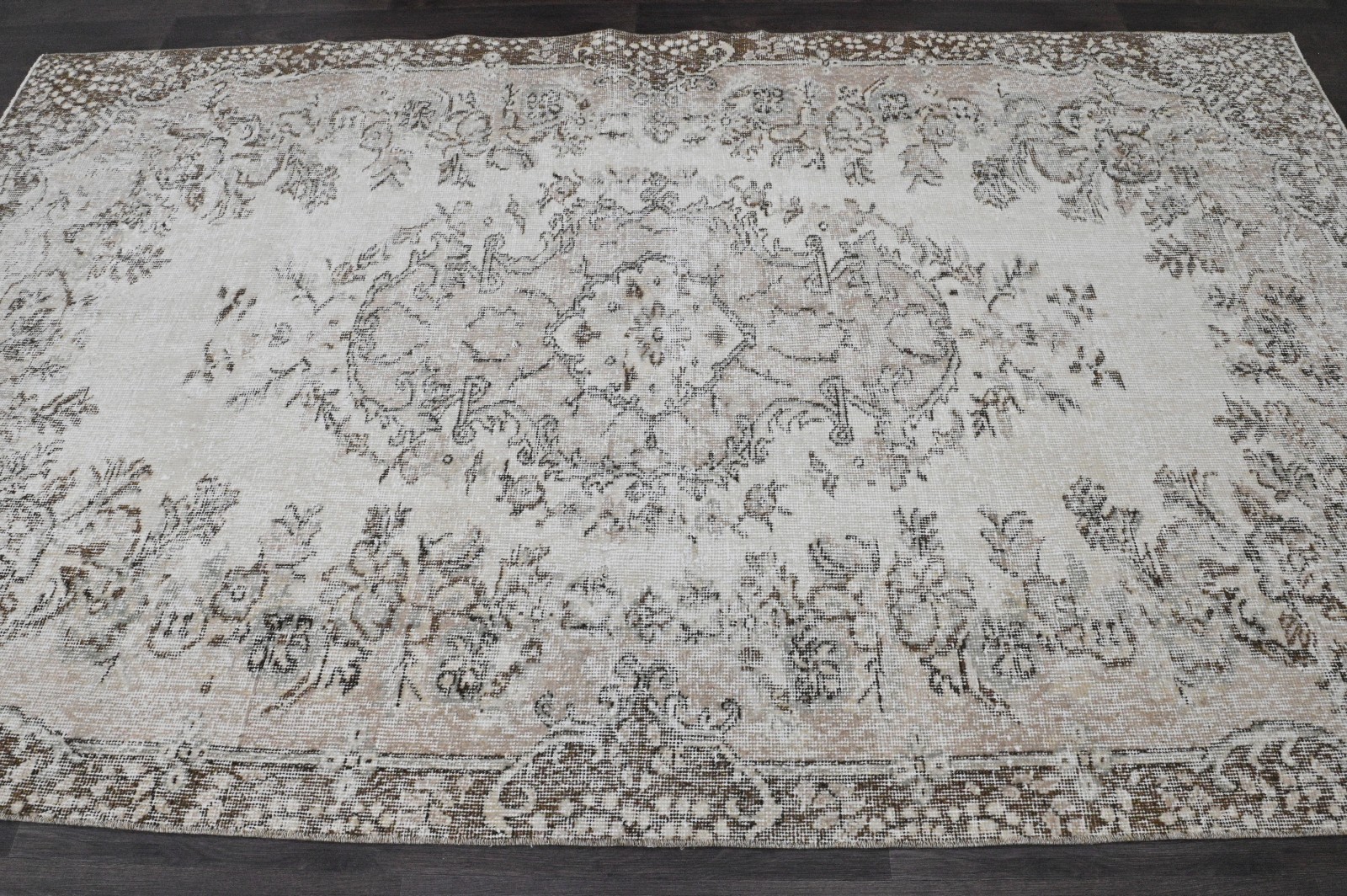 Oushak 5x8,Turkish Rug,vintage,anatolian,BEIGE,kilim,Bohemian,handmade,wool gallery